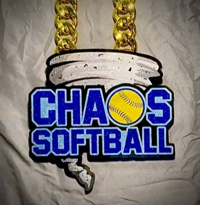 Softball team skinny chain pendant